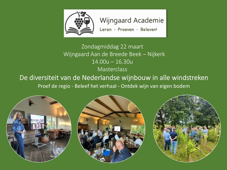 Wijngaard Academie Masterclass De diversiteit van de Nederlandse wijnbouw in alle windstreken